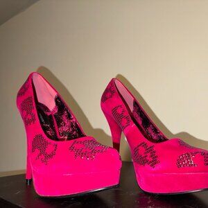 Limited Vintage Iron Fist Brand Sugar Hiccup Platform Pink Black Size 10 NWOBox
